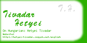 tivadar hetyei business card